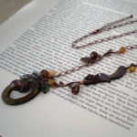 りすと烏瓜のネックレス