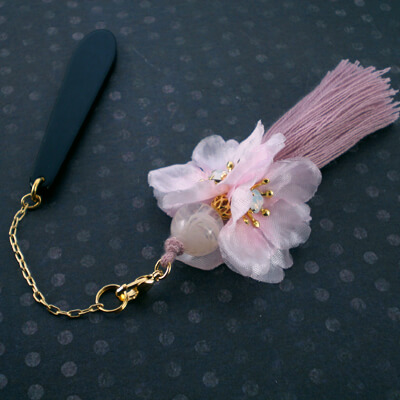 桜コサージュの帯飾り