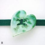 蛙リーフ帯留め色柄違いB 一点もの