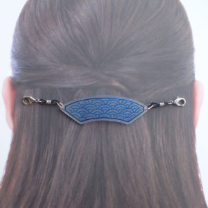 マスクフック青海波オパールブルー　着画イメージ