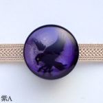 八咫烏の帯留め少々難 紫A