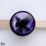 八咫烏の帯留め少々難 紫B