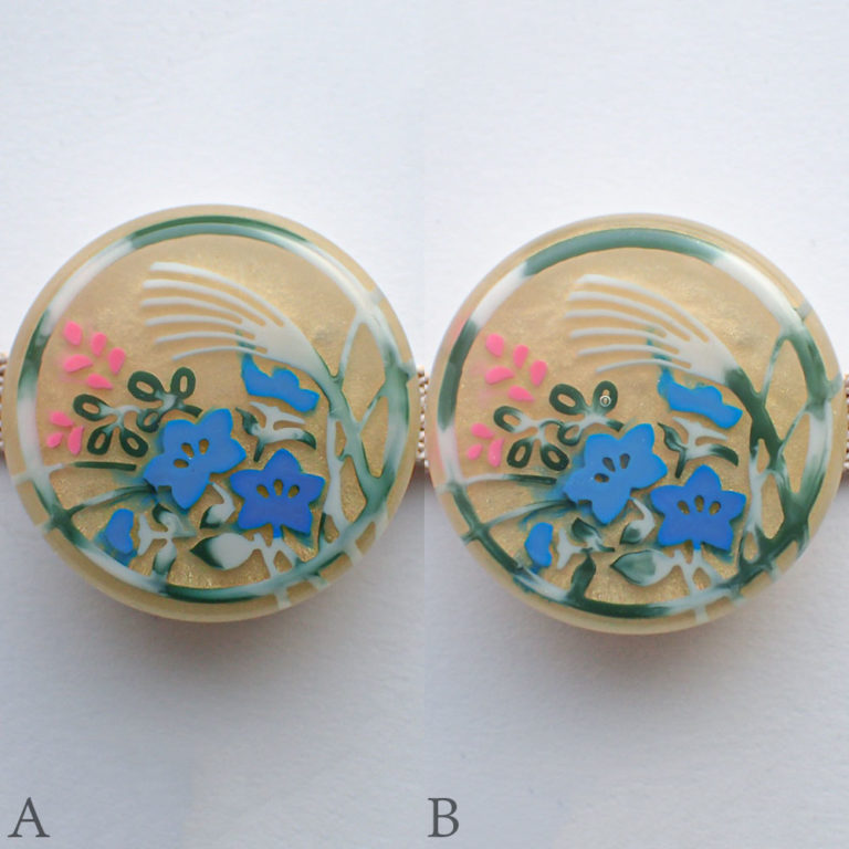 秋草の帯留め少々難