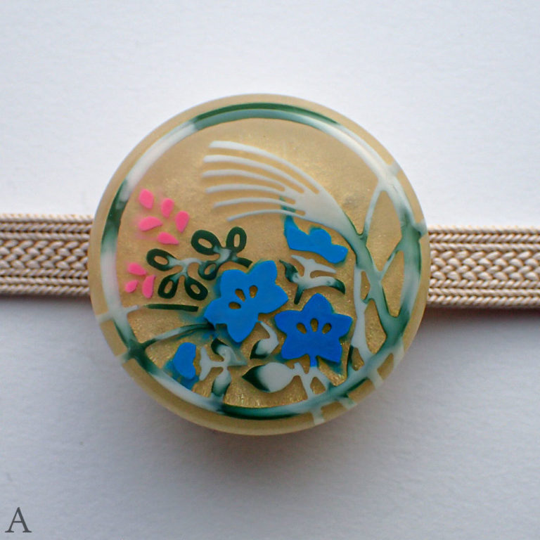 秋草の帯留め少々難A